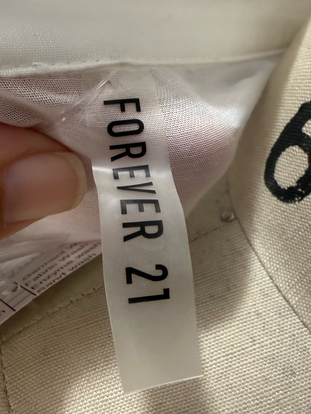 Forever 21 White Button-Up Swim Cover-Up Shirt - Picture 5 of 5